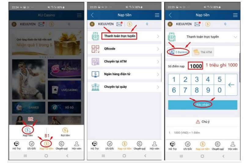 Hướng dẫn từng bước nạp tiền Kubet bằng tài khoản internet banking Hướng dẫn từng bước nạp tiền Kubet bằng tài khoản internet banking