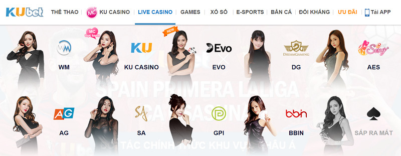 Casino live với MC và Dealer là người thật